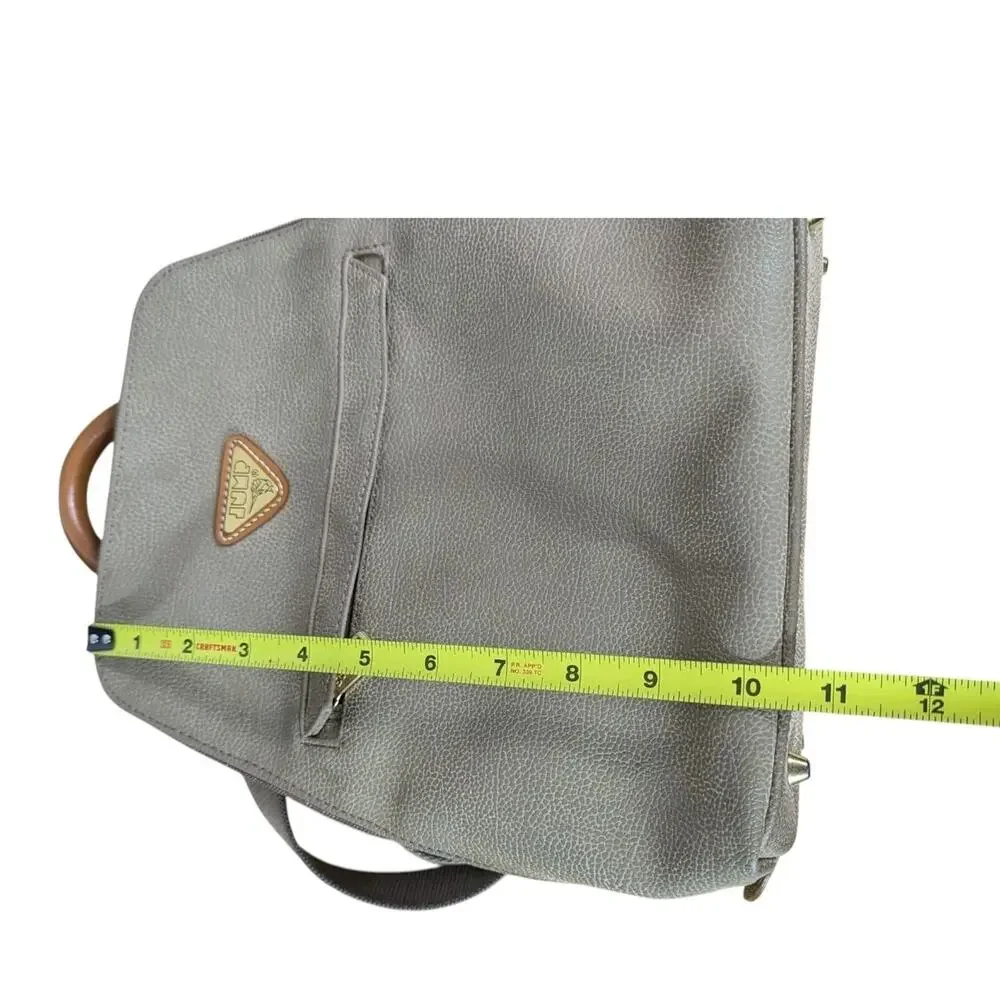 Jump For Boyt Olive Green Brown Backpack Purse Pebbled Case Travel Bag